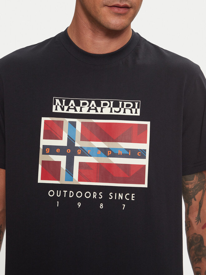 Napapijri Napapijri T-Shirt S-Dorees NP0A4IBE Μαύρο Regular Fit