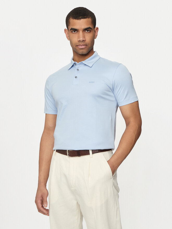 BOSS Boss Поло Palosh 30 50471335 Блакитний Slim Fit