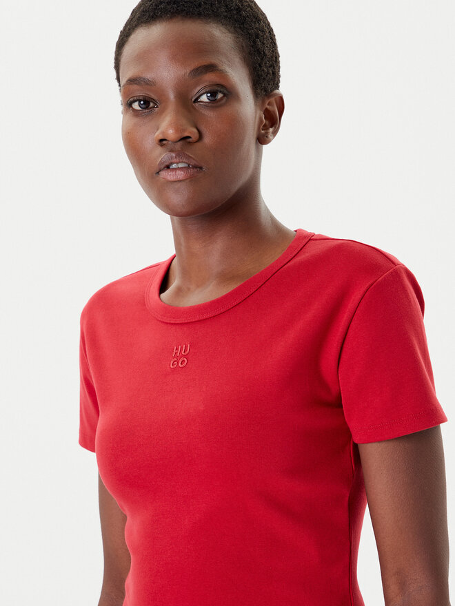 HUGO HUGO Camiseta Delanor 50512000 Rojo Slim Fit