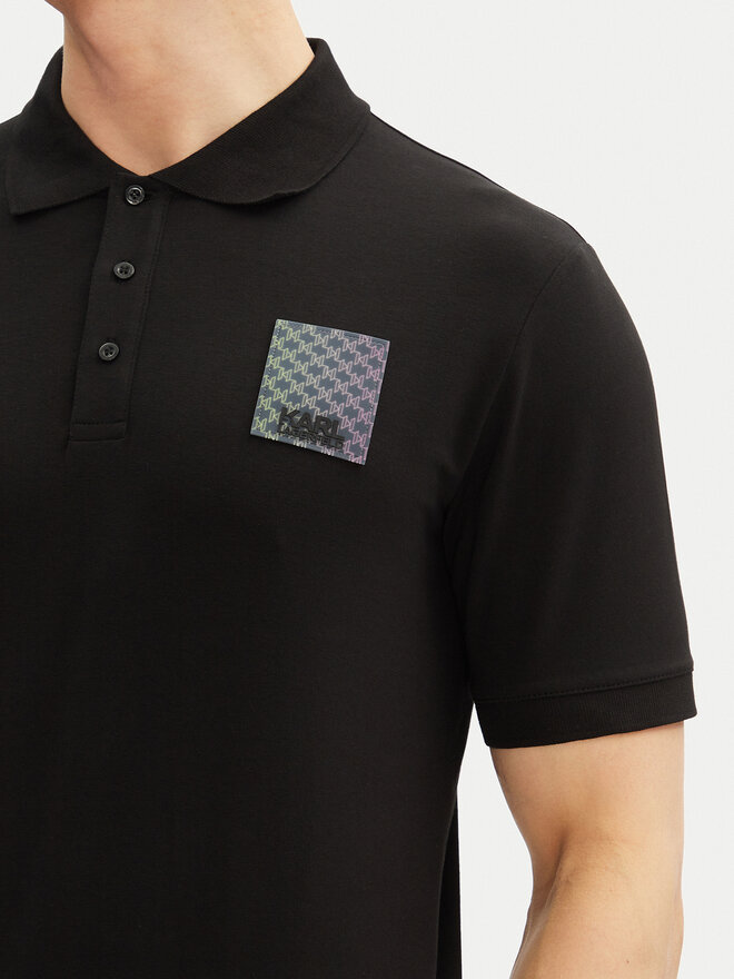 KARL LAGERFELD KARL LAGERFELD Pólóing 745402 552235 Fekete Regular Fit