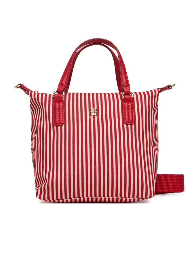 Tommy Hilfiger Torebka Tommy Hilfiger Poppy Summer Small Tote AW0AW17202 Czerwony