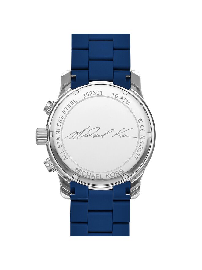 Michael Kors Hodinky Michael Kors Runway MK9077 Tmavomodrá