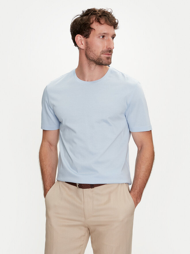 BOSS BOSS Camiseta Tessler 150 50468395 Celeste Slim Fit