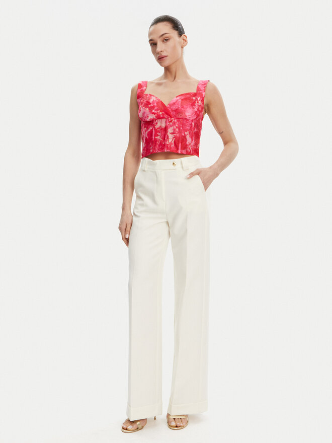 Fracomina Fracomina Felső FR25ST2024W775U6 Rózsaszín Slim Fit