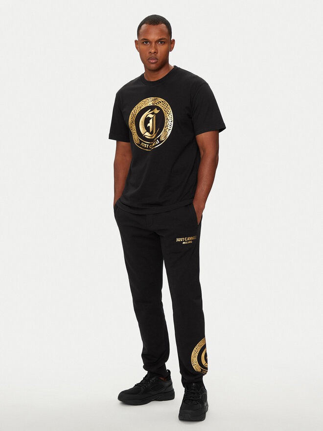 Just Cavalli Just Cavalli T-Shirt 77OAHT01 Μαύρο Regular Fit