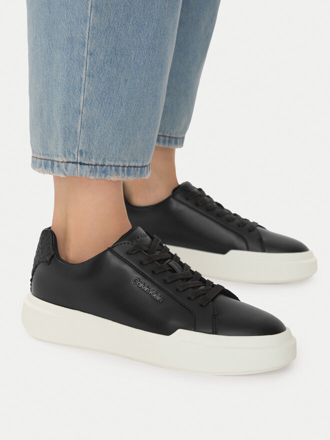 Calvin Klein Sneakers Calvin Klein Chunky Cupsole Laceup Lth Bt Aop YW0YW02036 Schwarz