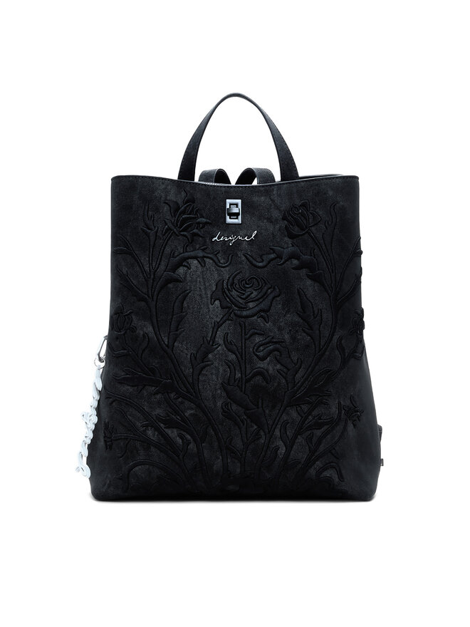 Desigual Τσάντα Desigual Romeo Floral Total B 25WAKP06 Μαύρο