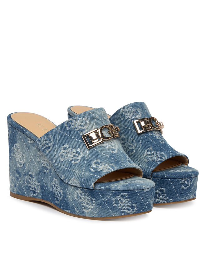 Guess Шльопанці Guess FLJEV2 DEN04 Голубий