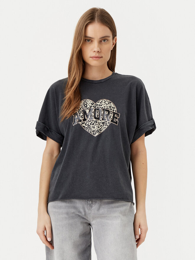 ONLY ONLY Marškinėliai Lucy 15339887 Juoda Loose Fit