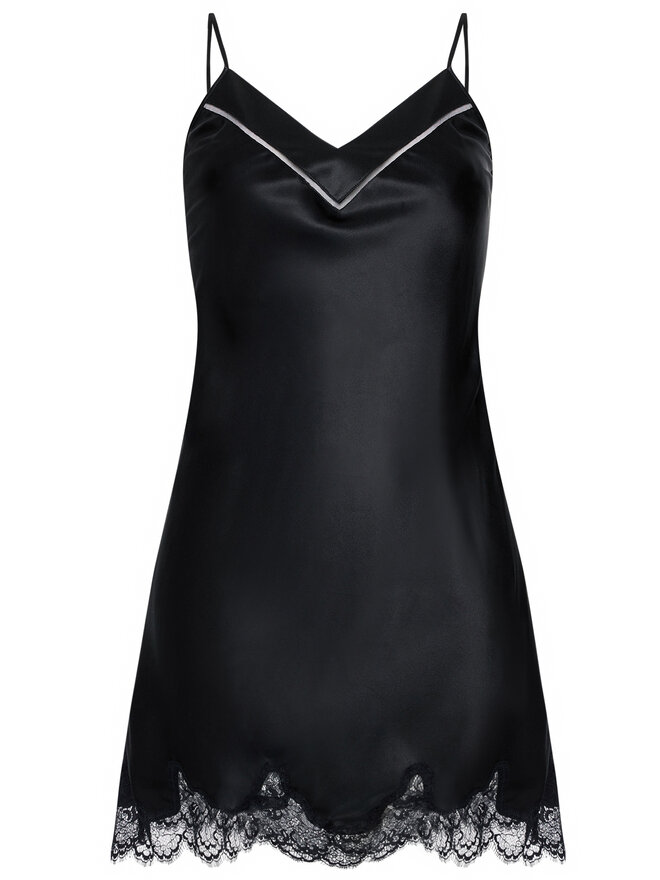 Simone Pérèle Simone Pérèle Нічна сорочка Nocturne 17F940 Чорний Comfort Fit