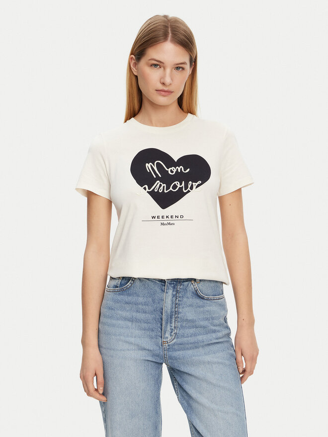 Weekend Max Mara Weekend Max Mara Футболка Vello 2515971051 Écru Regular Fit