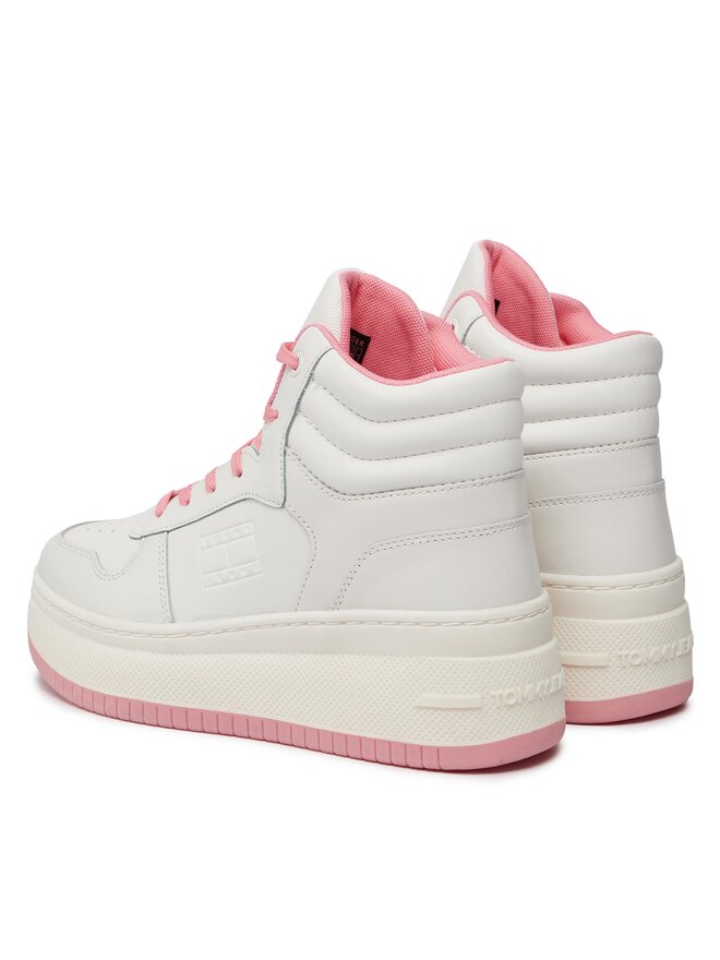 Tommy Jeans Сникърси Tommy Jeans Tjw Retro Basket Mc Lace Up EN0EN02422 Екрю