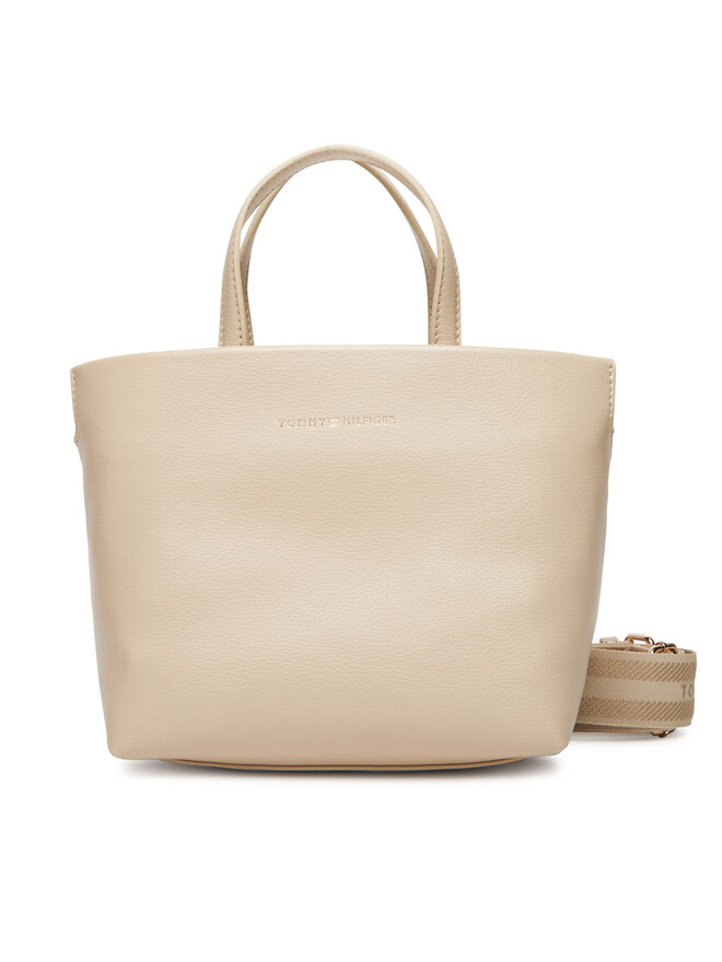 Tommy Hilfiger Сумка Tommy Hilfiger Th Logotape Mini Tote AW0AW17694 Бежевий