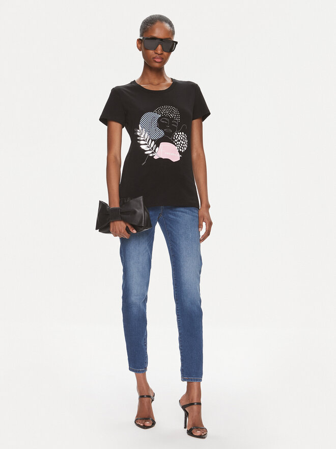 Fracomina Fracomina Camiseta FR24ST3004J401N5 Negro Regular Fit