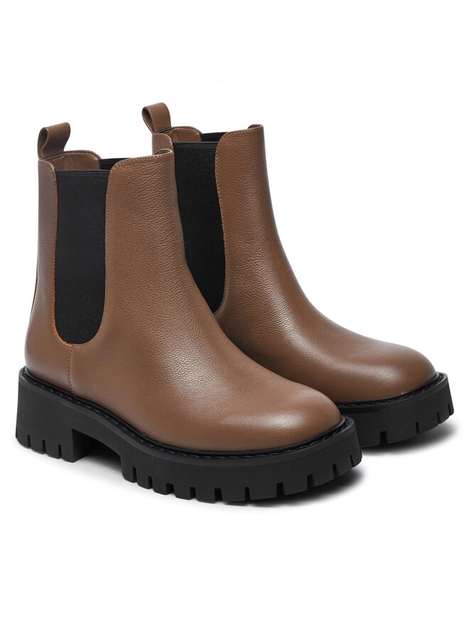MICHAEL Michael Kors Боти тип челси MICHAEL Michael Kors Asher 40F4ASFE5L Кафяв
