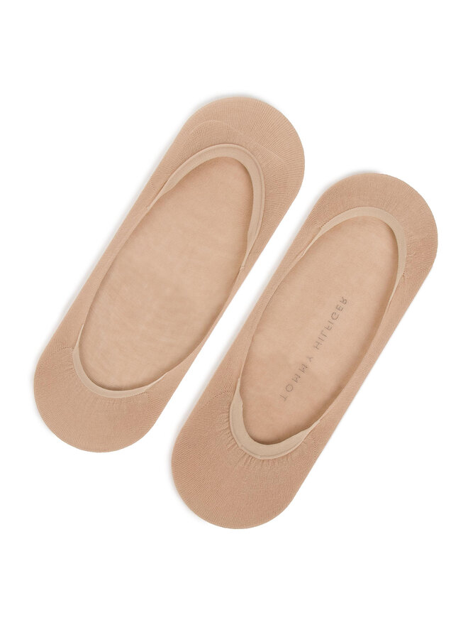 Tommy Hilfiger Súprava 2 párov krátkych ponožiek dámskych Tommy Hilfiger 353006001 Béžová