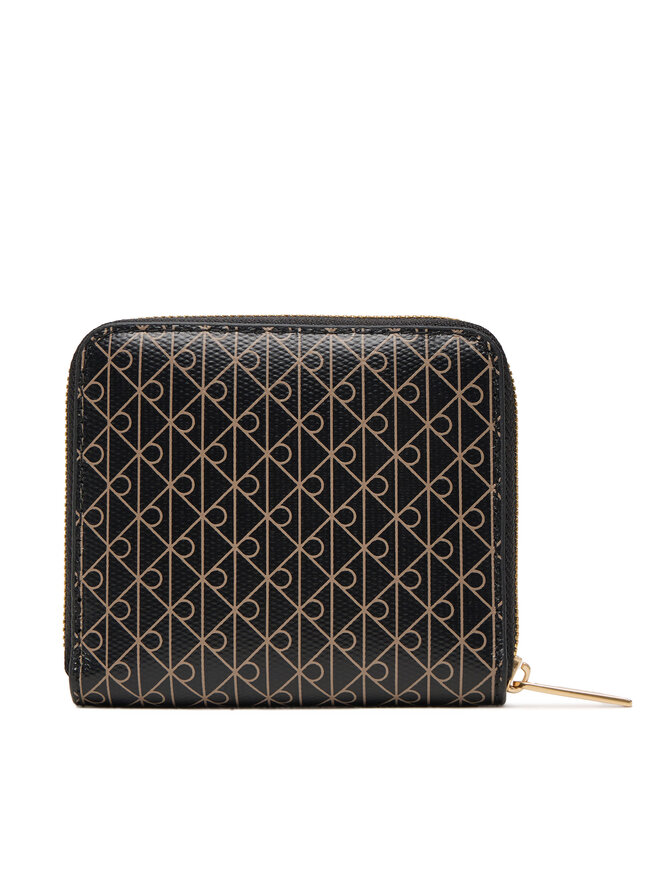 Calvin Klein Μικρό Πορτοφόλι Γυναικείο Calvin Klein Emblem Aop Square Zip Around LV04F1089G Μαύρο