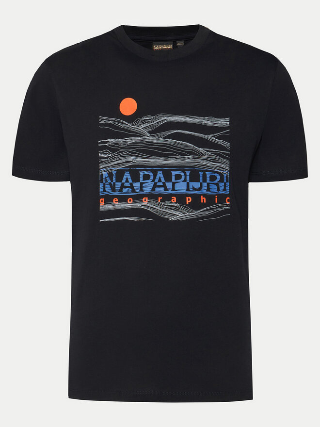 Napapijri Napapijri Majica S-Buti NP0A4INM Črna Regular Fit