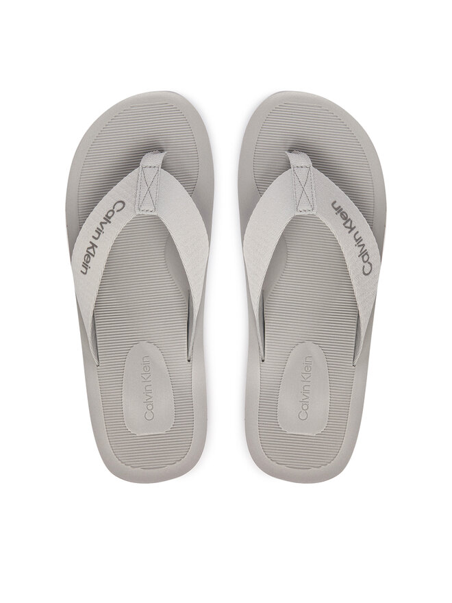 Calvin Klein Zehentrenner Calvin Klein Logo Webbing Strap HM0HM02106 Grau