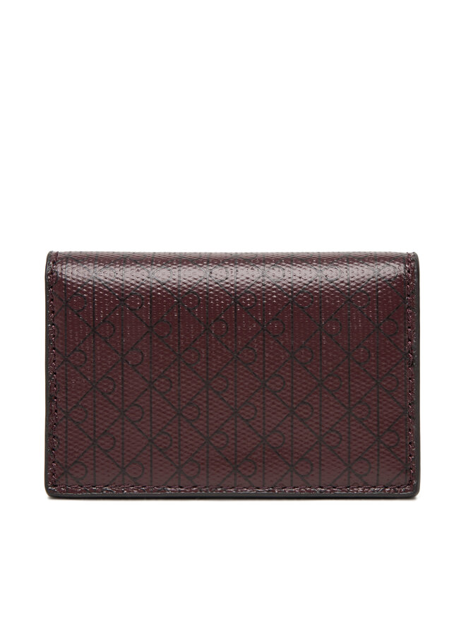 Calvin Klein Mazs sieviešu maks Calvin Klein Emblem Aop Accordion Cardcase LV04F1083G Bordo