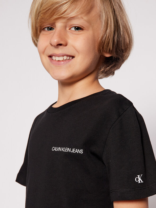 Calvin Klein Jeans Calvin Klein Jeans T-Shirt Chest Logo IB0IB00456 Μαύρο Regular Fit