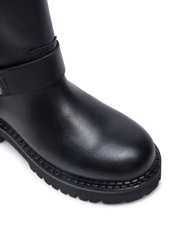 Tommy Jeans Ботильйони Tommy Jeans Tjw Urban Biker Boot Leather EN0EN02728 Чорний