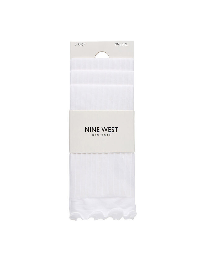 Nine West Довгі шкарпетки Nine West CEO_AS_NW_01_Z_AW25 (3-PACK) Білий