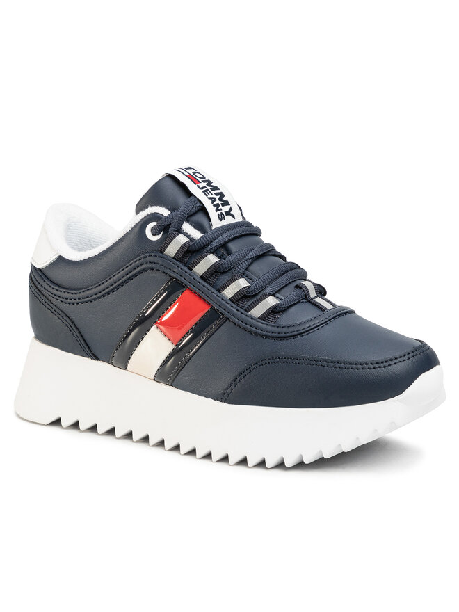 Tommy Jeans Αθλητικά Tommy Jeans High Cleated Flag Sneaker EN0EN00784 Σκούρο μπλε