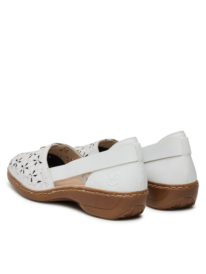 Rieker Pantofi Rieker 41356-80 Alb