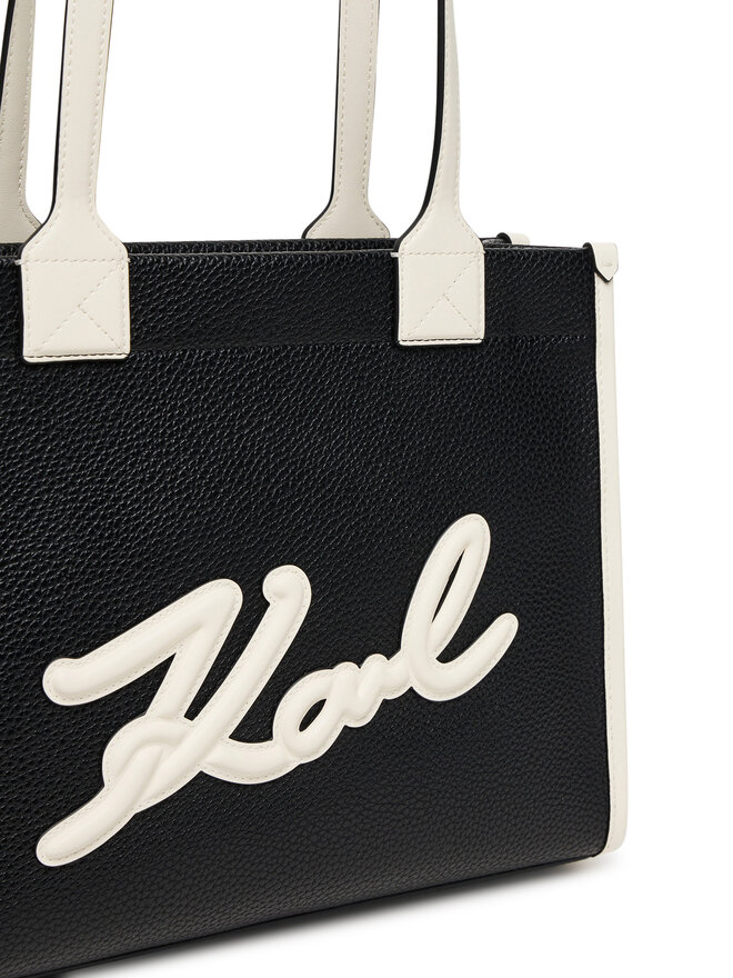 KARL LAGERFELD Ročna torba KARL LAGERFELD A1W30042 Črna