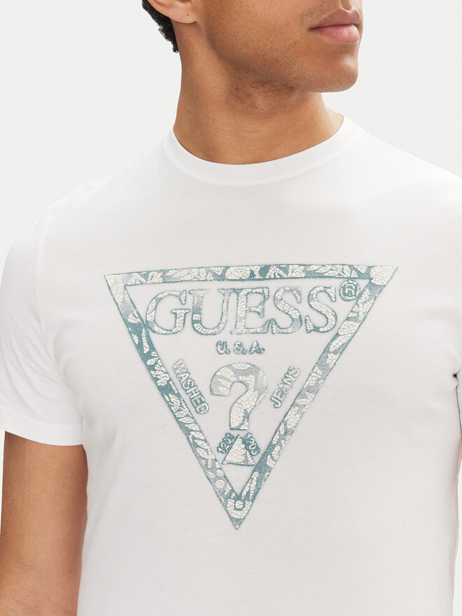 Guess Guess Marškinėliai M5GI06 I3Z14 Balta Regular Fit