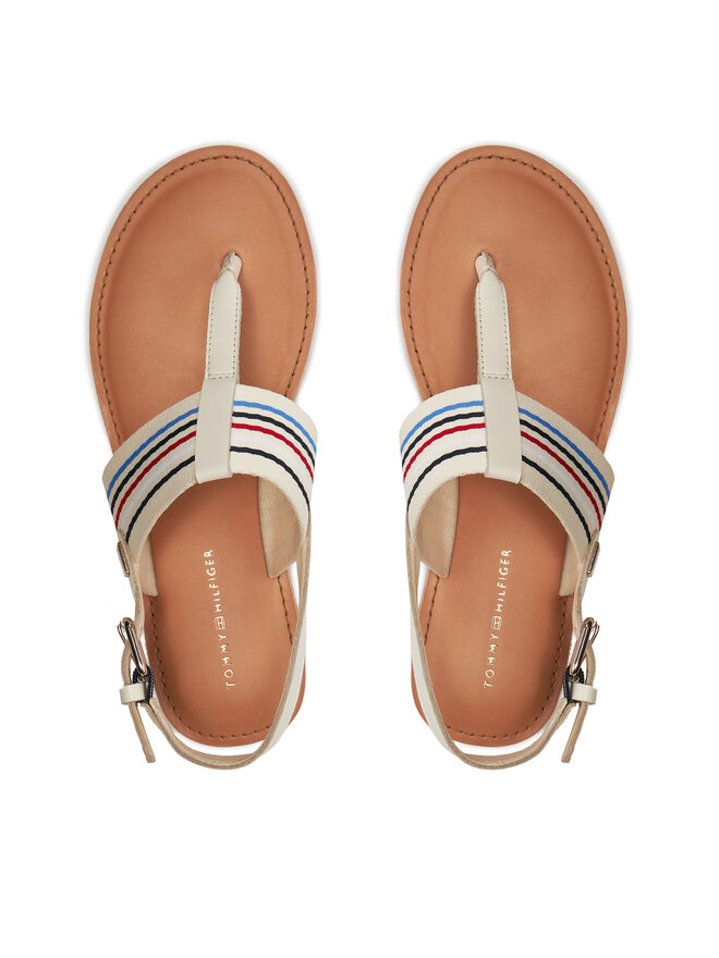 Tommy Hilfiger Sandalen Tommy Hilfiger Flat Sandal Stripes FW0FW07924 Beige