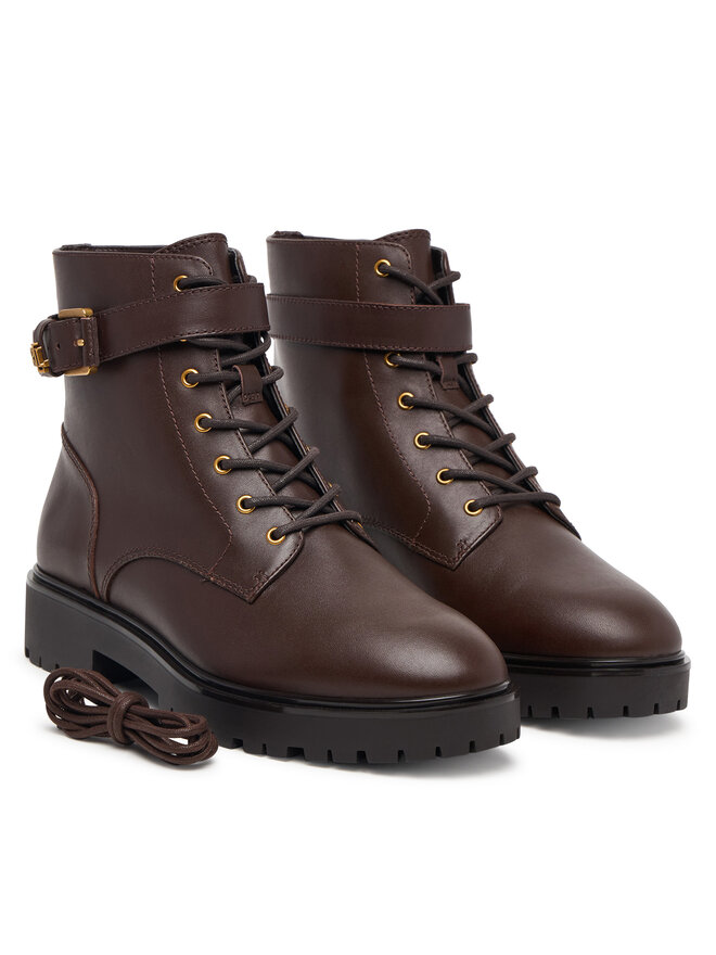 LAUREN RALPH LAUREN Schnürschuhe LAUREN RALPH LAUREN Allyson Logo Bo Bte 802P12046003 Dunkelbraun