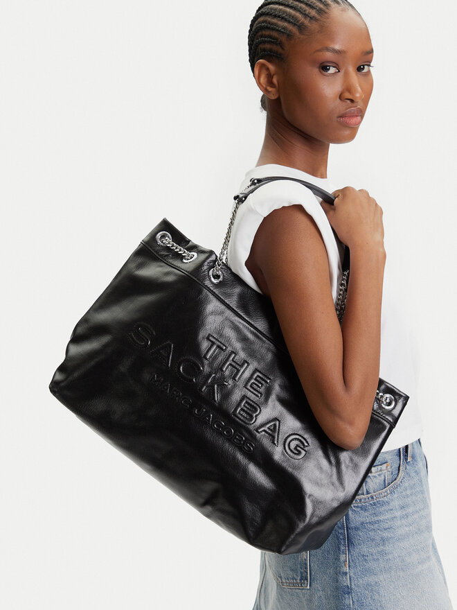 Marc Jacobs Handtasche Marc Jacobs The Large Chain Sack Bag 2S5HSH025H02 Schwarz