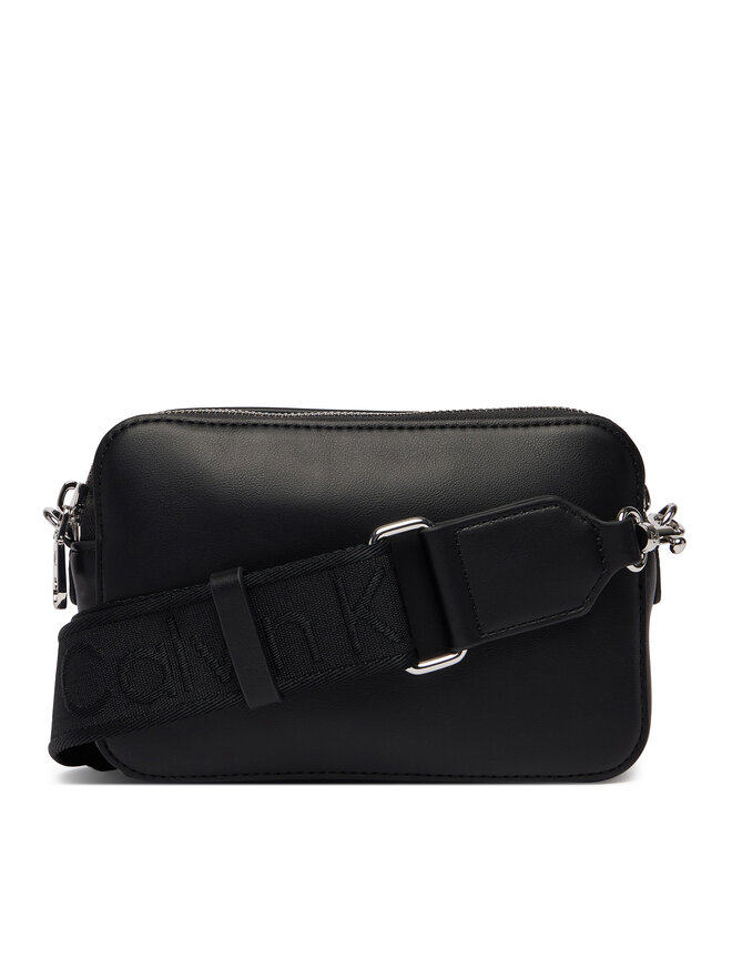 Calvin Klein Handtasche Calvin Klein Webbing Double Strap Camera Bag LV04F3165G Schwarz