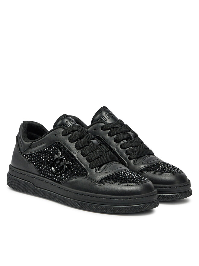 Pinko sneakers Mandy in pelle laminata nero