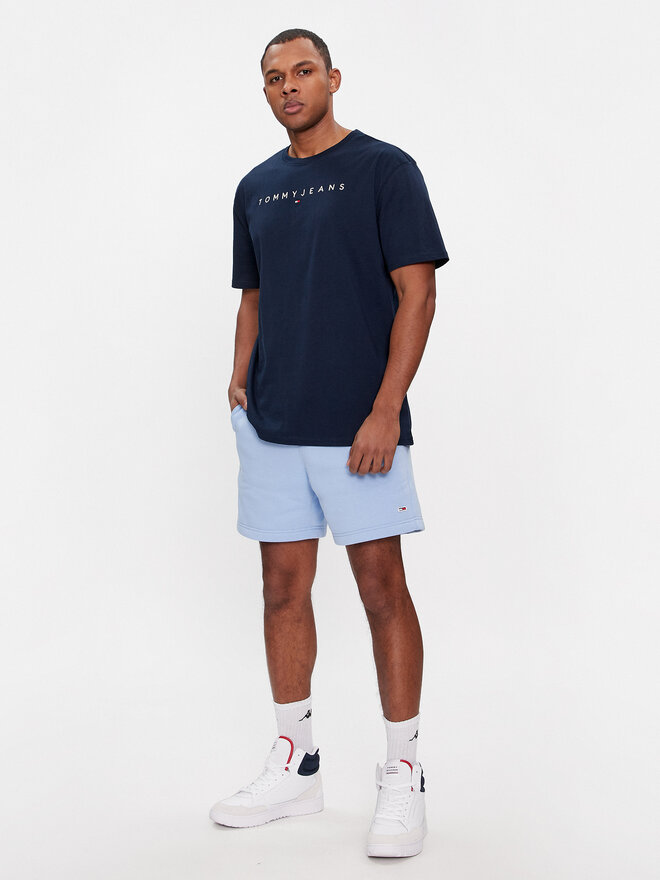 Tommy Jeans Tommy Jeans Marškinėliai Linear Logo DM0DM17993 Tamsiai mėlyna Regular Fit
