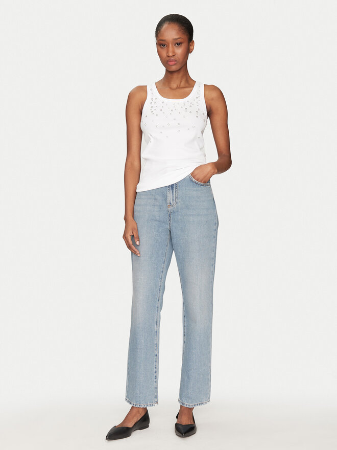 Marella Marella Τοπ Minorca1 2513941154 Λευκό Slim Fit