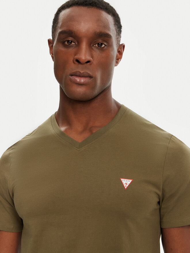 Guess Guess Camiseta M2YI37 I3Z14 Caqui Slim Fit