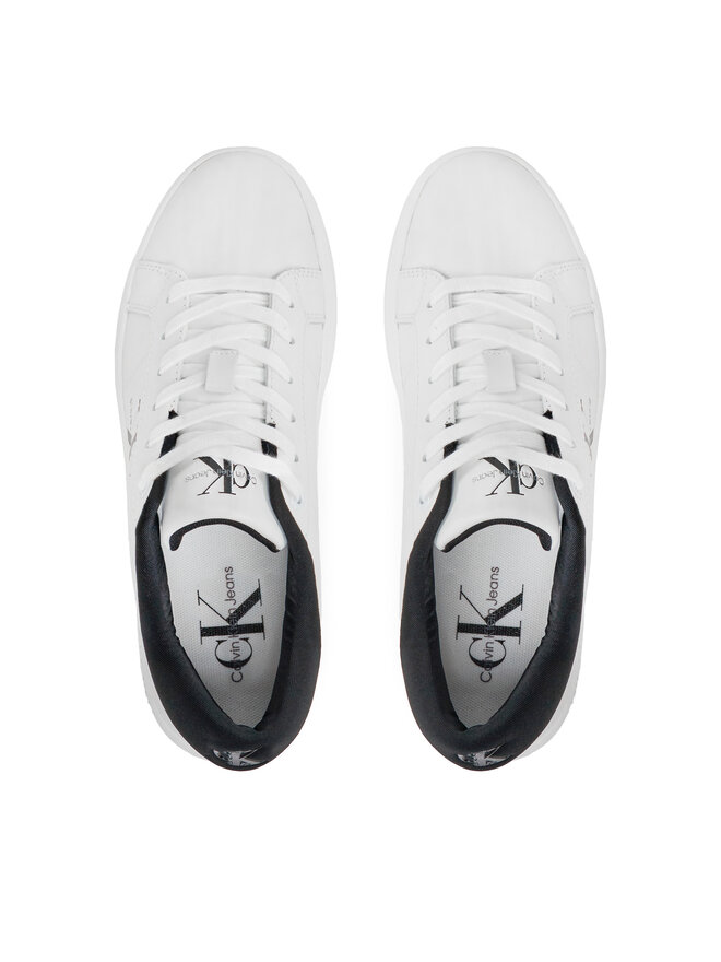 Calvin Klein Jeans Sneakers Calvin Klein Jeans Classic Cupsole Lowlaceup Lth Wn YW0YW01444 Alb