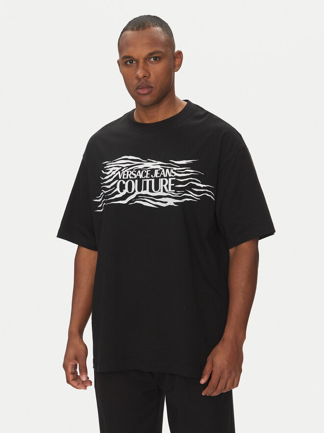Versace Jeans Couture Versace Jeans Couture T-Shirt 78GAH6L1 Schwarz Regular Fit