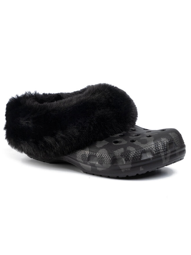 Crocs Тапочки Crocs Classic Mammoth Luxemetallic C 205921 Чорний
