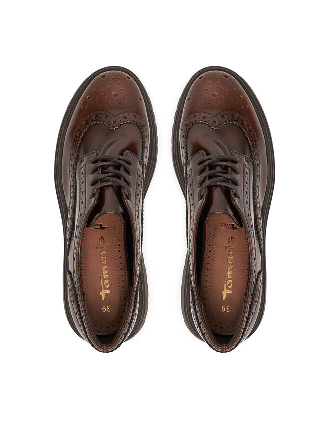 Tamaris Oxford Schuhe Tamaris 1-23619-45 Braun