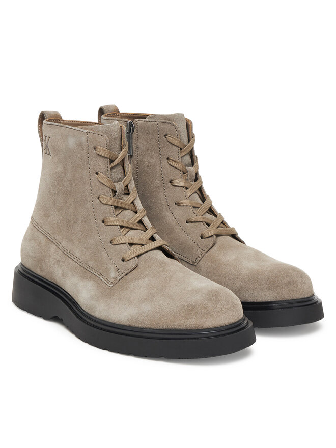 Calvin Klein Schnürschuhe Calvin Klein Combat Ess Lace Up Zip Boot Su YM0YM01371 Grau