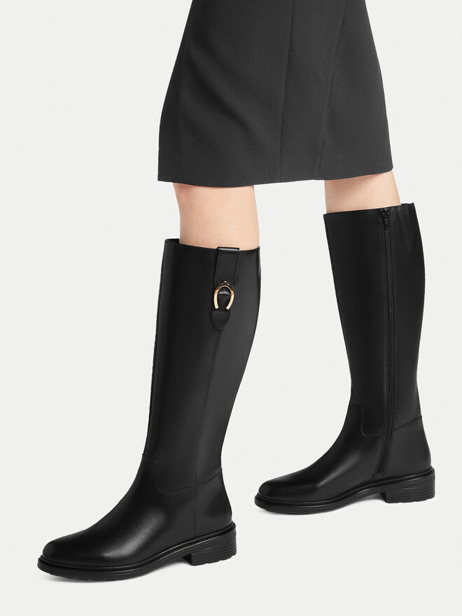 Geox Botas de equitación Geox D Walk Pleasure D46TGD 00043 C9999 Negro