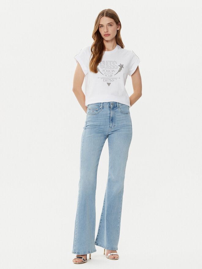 Guess Guess Camiseta W5RI06 I3Z14 Blanco Regular Fit