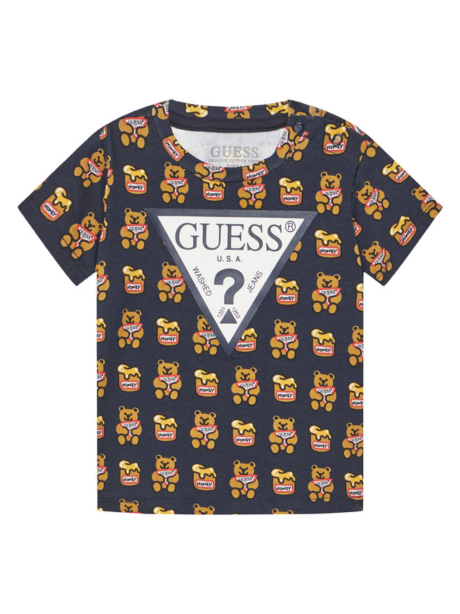 Guess Guess Футболка H1YT00 K6YW1 Чорний Regular Fit