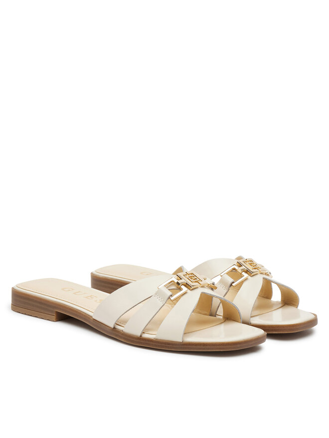 Guess Klapki Guess FLJRLL LEA19 Beżowy