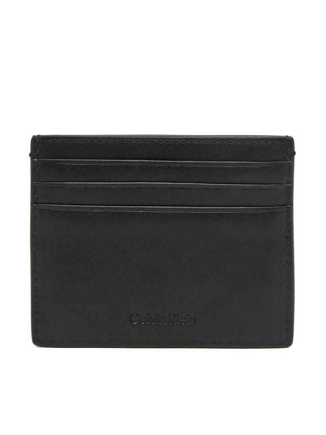 Calvin Klein Kreditkartenetui Calvin Klein Bold Ck Suede Cardholder LV04D1363G Schwarz