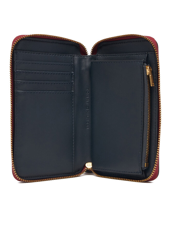 Tommy Hilfiger Geldbörse Tommy Hilfiger Th Leather Med Za Wallet AW0AW18939 Rot